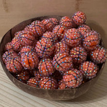 Load image into Gallery viewer, Basketball 20mm Acrylic Beads - 5 Count
