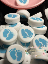 Load image into Gallery viewer, Baby Boy Feet Silicone Focal Beads
