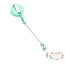 Load image into Gallery viewer, Badge Reels Retractable Holder With Belt Clip &amp; Bead Bar Beadable
