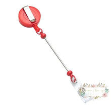 Load image into Gallery viewer, Badge Reels Retractable Holder With Belt Clip &amp; Bead Bar Beadable

