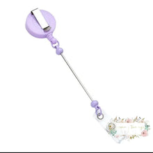 Load image into Gallery viewer, Badge Reels Retractable Holder With Belt Clip &amp; Bead Bar Beadable
