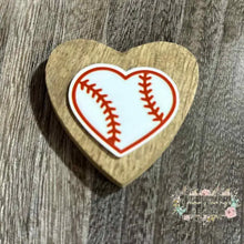 Load image into Gallery viewer, Baseball Heart #2 - Acrylic Flatbak Flatback
