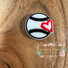 Load image into Gallery viewer, Baseball Love - Silicone Focal Bead
