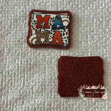 Load image into Gallery viewer, Baseball MaMa - Red Glitter Flatback Glitter Flatback
