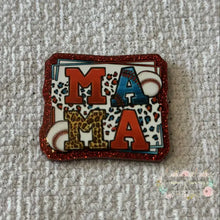 Load image into Gallery viewer, Baseball MaMa - Red Glitter Flatback Glitter Flatback
