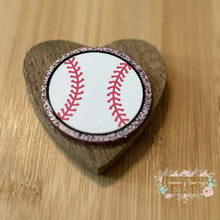 Load image into Gallery viewer, Baseball - Pink Glitter Flatback Glitter Flatback
