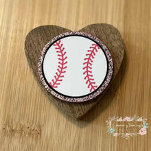 Load image into Gallery viewer, Baseball - Pink Glitter Flatback Glitter Flatback
