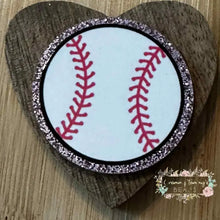 Load image into Gallery viewer, Baseball - Pink Glitter Flatback Glitter Flatback
