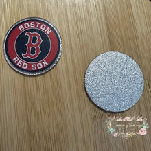 Load image into Gallery viewer, Red Sox Silver Glitter Flatback Glitter Flatback
