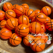 Load image into Gallery viewer, Basketball 12Mm Silicone Bead - 1 Count 15Mm Round Beads
