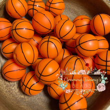 Load image into Gallery viewer, Basketball 12Mm Silicone Bead - 1 Count 15Mm Round Beads
