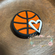 Load image into Gallery viewer, Basketball Love Silicone Focal Bead
