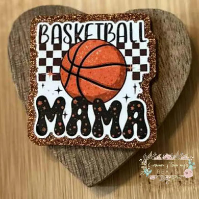 Basketball Mama - Brown Glitter Flatback Glitter Flatback