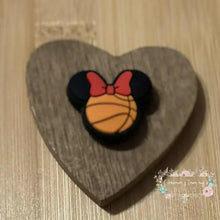 Load image into Gallery viewer, Mini Basketball - Silicone Foacl Bead - One Count Silicone Focal Bead
