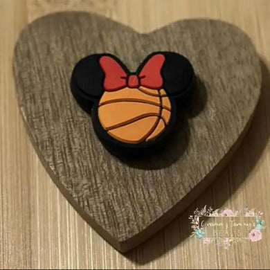 Mini Basketball - Silicone Foacl Bead - One Count Silicone Focal Bead