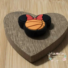 Load image into Gallery viewer, Mini Basketball - Silicone Foacl Bead - One Count Silicone Focal Bead
