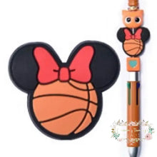 Load image into Gallery viewer, Mini Basketball - Silicone Foacl Bead - One Count Silicone Focal Bead

