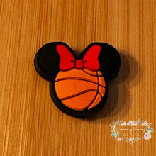 Load image into Gallery viewer, Basketball Mouse - Silicone Foacl Bead Silicone Focal Bead
