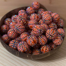 Load image into Gallery viewer, Basketball 20mm Acrylic Beads - 5 Count
