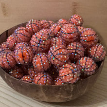 Load image into Gallery viewer, Basketball 20mm Acrylic Beads - 5 Count
