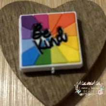 Load image into Gallery viewer, Be Kind Silicone Focal Bead - One Count Silicone Focal Bead
