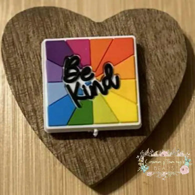 Be Kind Silicone Focal Bead - One Count Silicone Focal Bead