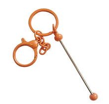 Load image into Gallery viewer, Beadable Keychain Bars with Chain -  Many Colors Available
