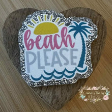 Load image into Gallery viewer, Beach Please #2 Glitter Flatback Glitter Flatback

