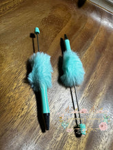 Load image into Gallery viewer, Beadable Fluffy Pen - Mint Green
