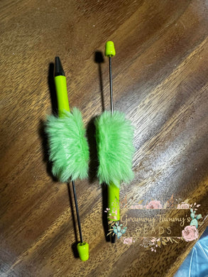 Beadable Fluffy Pen - Pastel Green