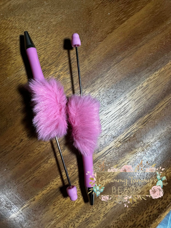 Beadable Pen - Bubblegum Pink Fluffy