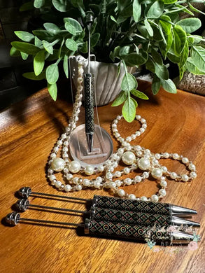 Love Beadable Pen - Black & Green