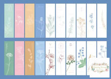 Load image into Gallery viewer, Beautiful Embossed 20Pcs/Box Paper Bookmarks Natural Plant Flowers Blue Bookmark Set
