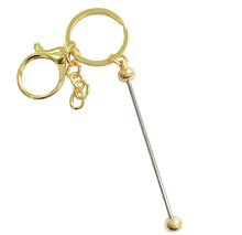 Load image into Gallery viewer, Beadable Keychain Bars with Chain -  Many Colors Available
