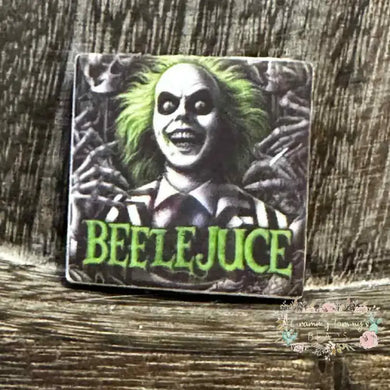 Beetlejuice Square Silicone Focal Bead Silicone Square Bead