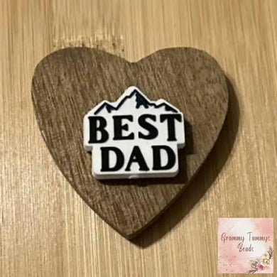 Best Dad Silicone Focal Bead Silicone Focal Bead