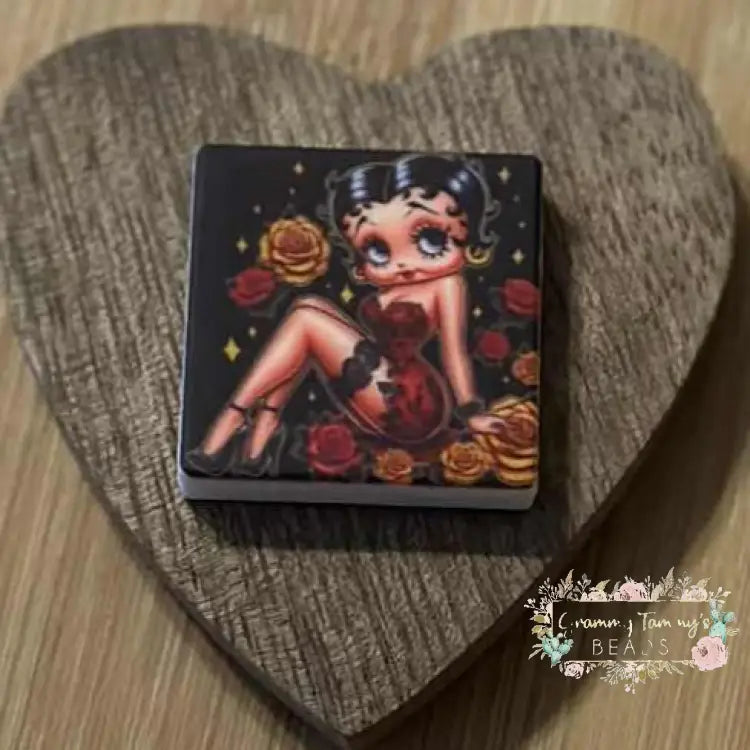 Betty Boop Silicone Focal Bead Silicone Focal Bead