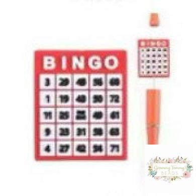 Bingo - Red Silicone Focal Bead