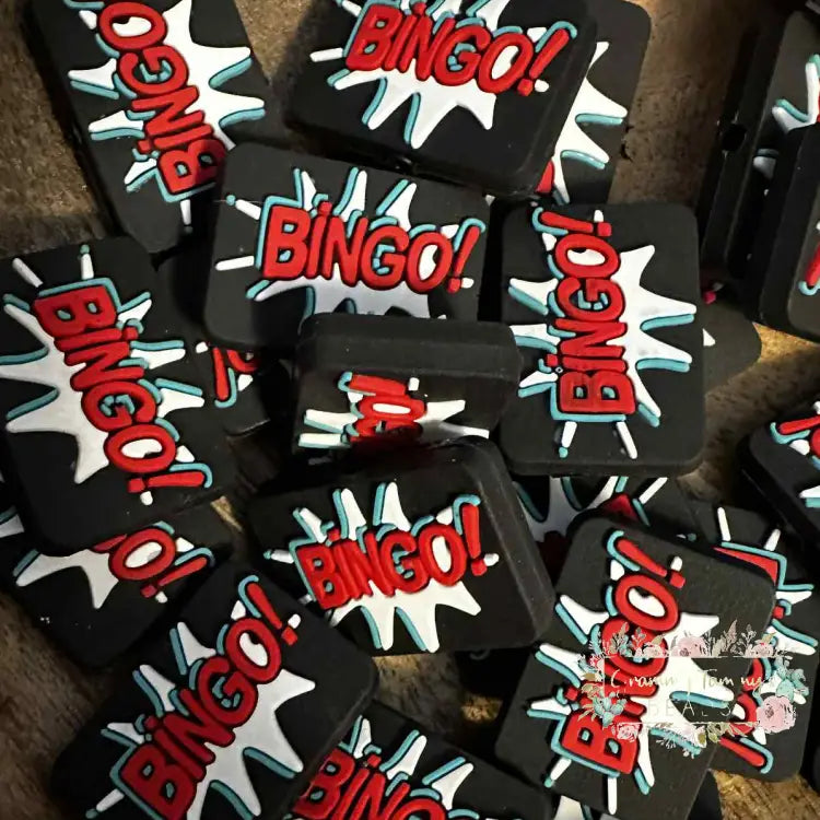 Bingo - Silicone Focal Bead Silicone Focal Bead