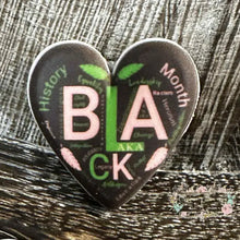 Load image into Gallery viewer, Black History Heart Silicone Focal Beads Silicone Focal Book
