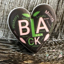 Load image into Gallery viewer, Black History Heart Silicone Focal Beads Silicone Focal Book

