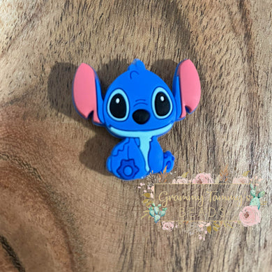 Blue Cartoon - Silicone Focal Bead Focal Beads