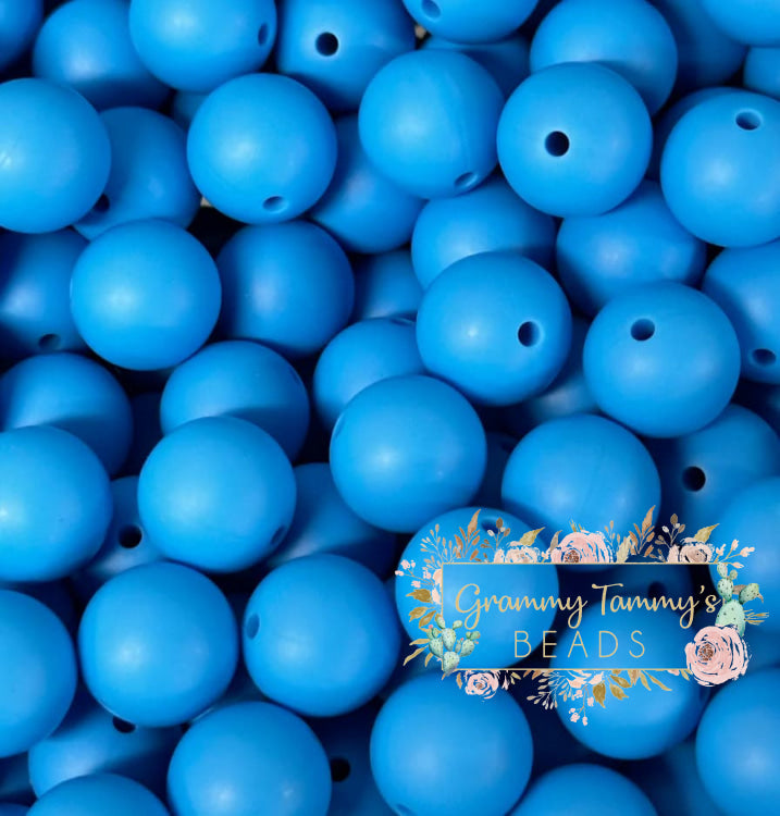 Blue - Cornflower 12Mm Silicone Bead