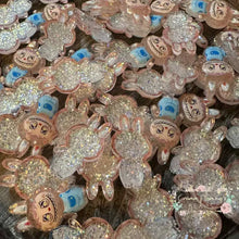 Load image into Gallery viewer, Blue Glitter Shaker Flatback Glitter Flatback
