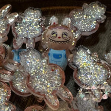 Load image into Gallery viewer, Blue Glitter Shaker Flatback Glitter Flatback
