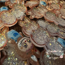 Load image into Gallery viewer, Blue Glitter Shaker Flatback Glitter Flatback
