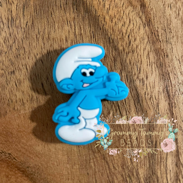 Blue Man Silicone Focal Bead