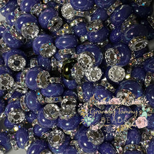 Load image into Gallery viewer, Blue Rhinestone Pearl Spacer Beads Spacers
