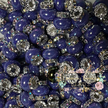 Load image into Gallery viewer, Blue Rhinestone Pearl Spacer Beads Spacers
