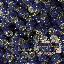 Load image into Gallery viewer, Blue Rhinestone Pearl Spacer Beads Spacers
